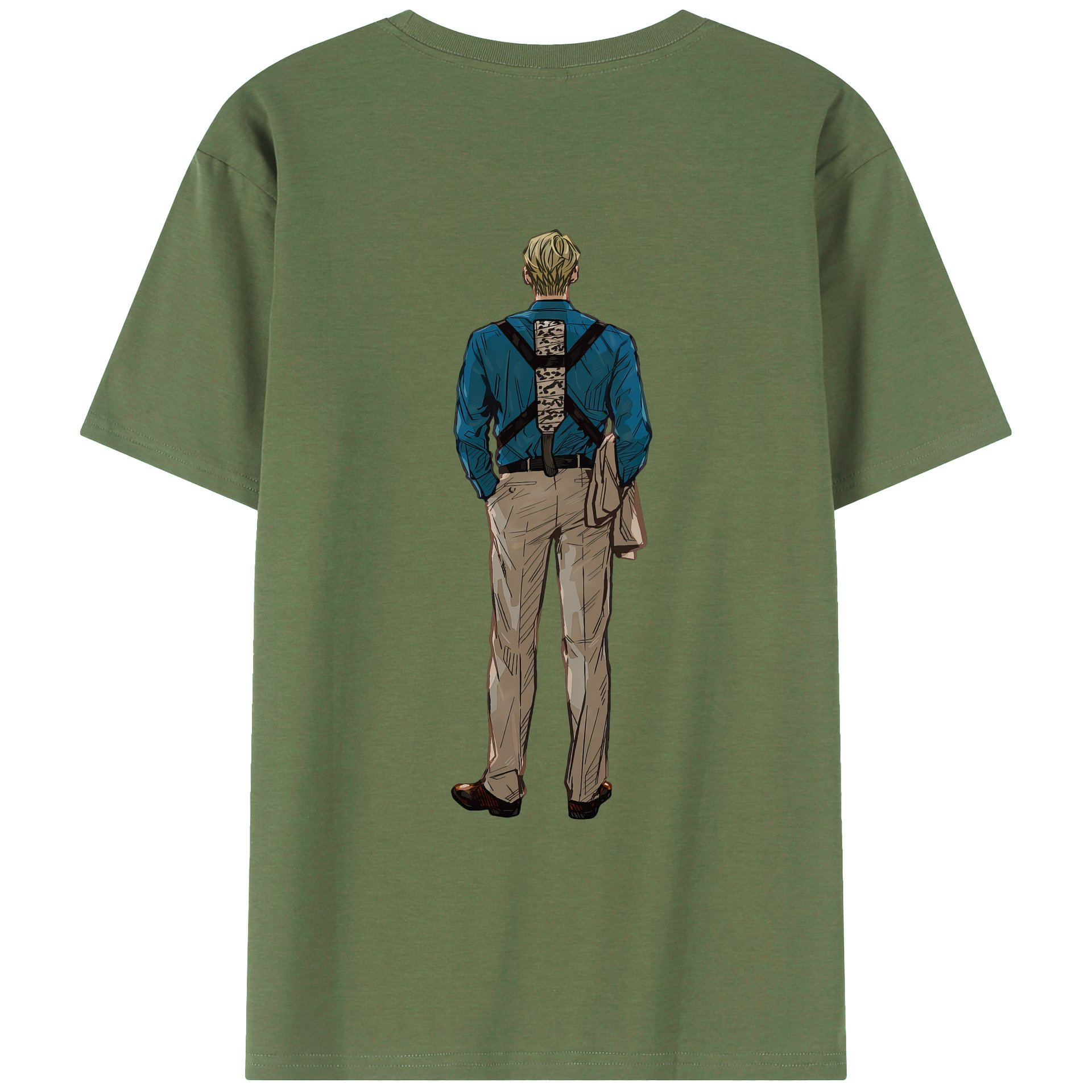 （画像用） 呪術廻戦 Jujutsu Kaisen 綿100％ メンズ半袖Tシャツ（バックプリント） 通気性